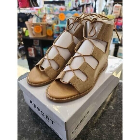 Report Womens Zahara Tan Gladiator Sandal, Size 6 - Picture 4 of 8